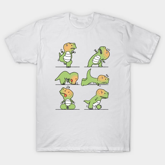 T-Rex tries Yoga T-Shirt by MasutaroOracle